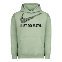 Pigment Oil Green just do math Urban Hoodie - DesigneFamous