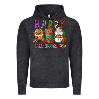 Vintage Black Happy hallothankmas coffee cups Vintage Hoodie - FaDigitalArtStudio