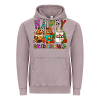 Vintage Zinc Happy hallothankmas coffee cups Vintage Hoodie - FaDigitalArtStudio