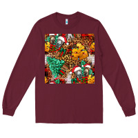 Burgundy christmas donkeys Long Sleeve Tee - FaDigitalArtStudio
