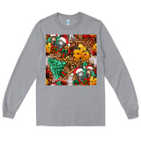 Heather Grey christmas donkeys Long Sleeve Tee - FaDigitalArtStudio