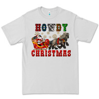Howdy Christmas With Santa Riding His Sleighs Premium Tee | Teevron