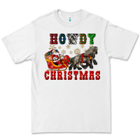 White howdy christmas with santa riding his sleighs Premium Tee - CowGirlArtShop