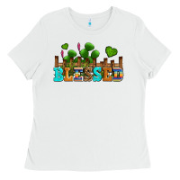 White blessed olivia Ladies Tee - OliviaCreatesArt