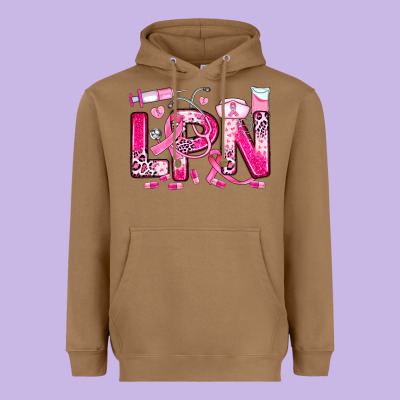 Breast Cancer Lpn Licensed Practical Nurse Heavyweight Hoodie Designed By Jahusdesignshop