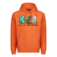 Carrot Peace Love Merino Wool Sheep Premium Hoodie - LillyAllenDesigns