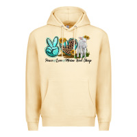 Pina Colada Peace Love Merino Wool Sheep Premium Hoodie - LillyAllenDesigns