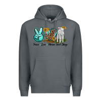 Rock Peace Love Merino Wool Sheep Premium Hoodie - LillyAllenDesigns
