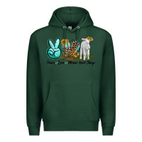 Sports Green Peace Love Merino Wool Sheep Premium Hoodie - LillyAllenDesigns