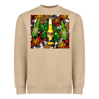Mushroom beer bottles with golden snow Heavyweight Sweatshirt - AdoDesignShop