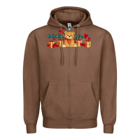 Chestnut valentines vibes with gifts and bear Zipper Hoodie - AdoDesignShop