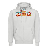 Dove Grey valentines vibes with gifts and bear Zipper Hoodie - AdoDesignShop
