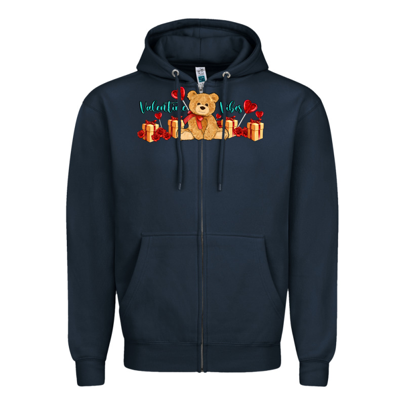 Valentines Vibes With Gifts And Bear Zipper Hoodie by AdoDesignShop | Teevron