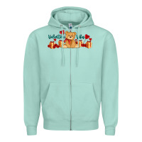 Seafoam valentines vibes with gifts and bear Zipper Hoodie - AdoDesignShop