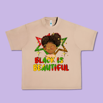 Black Is Beautiful Urban Heavy Tee Designed By Fadigitalartstudio