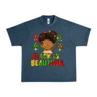 Midnight Navy black is beautiful Urban Heavy Tee - FaDigitalArtStudio