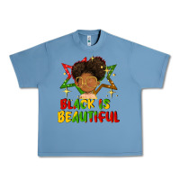 Pebble Blue black is beautiful Urban Heavy Tee - FaDigitalArtStudio