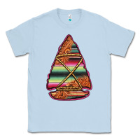 Dusty Blue serape tooled leather arrowhead Classic Tee - Jasminsmagicworld
