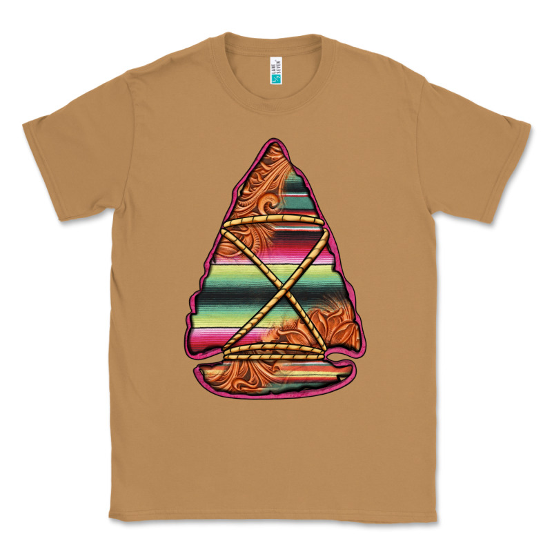 Serape Tooled Leather Arrowhead Classic Tee by Jasminsmagicworld | Teevron
