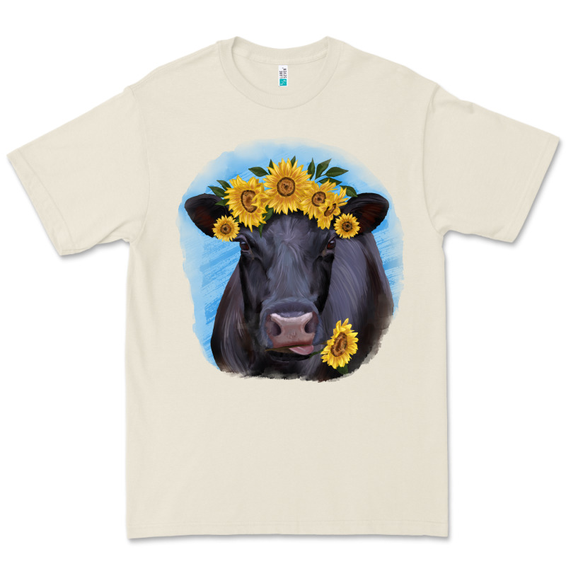 Black Angus With Sunflower Premium Tee by Jasminsmagicworld | Teevron