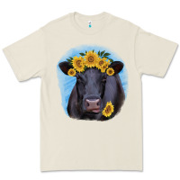 Bone Black Angus with Sunflower Premium Tee - Jasminsmagicworld