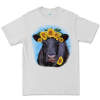 Dove Grey Black Angus with Sunflower Premium Tee - Jasminsmagicworld