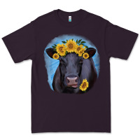 Plum Black Angus with Sunflower Premium Tee - Jasminsmagicworld