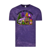Cloud Purple mardi gras hanging with my gnomies Vintage Tee - FaDigitalArtStudio