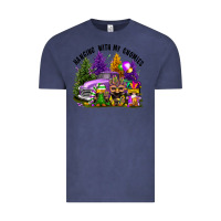 Vintage Denim mardi gras hanging with my gnomies Vintage Tee - FaDigitalArtStudio