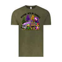 Vintage Olive mardi gras hanging with my gnomies Vintage Tee - FaDigitalArtStudio