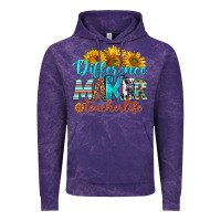 Cloud Purple difference maker teacher life Vintage Hoodie - BundleAndBundleShop