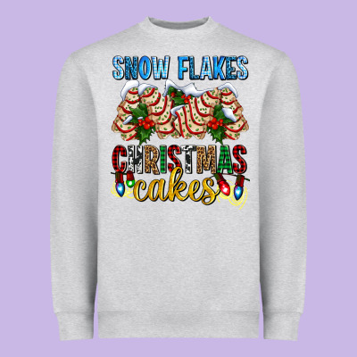 Snow Flakes Christmas Cakes Ado Heavyweight Sweatshirt Designed By Adodesignshop