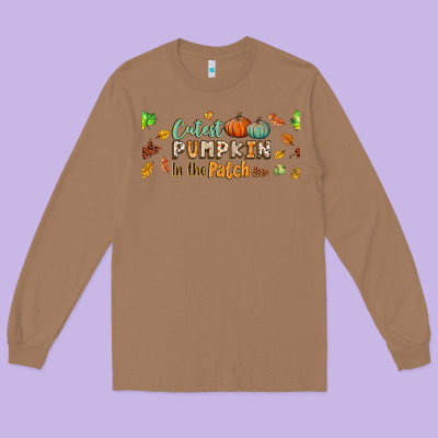 Cutest Pumpkin In The Patch Lebbey Glass Long Sleeve Tee Designed By Bundleandbundleshop