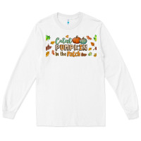White cutest pumpkin in the patch lebbey glass Long Sleeve Tee - BundleAndBundleShop
