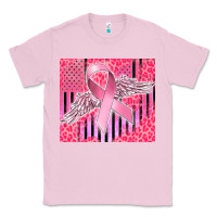 Bubblegum Pink cancer awareness american flag Classic Tee - CowGirlArtShop