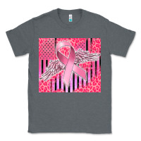 Charcoal Heather cancer awareness american flag Classic Tee - CowGirlArtShop
