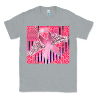 Heather Grey cancer awareness american flag Classic Tee - CowGirlArtShop