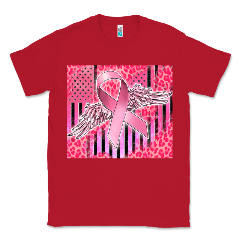 Cancer Awareness American Flag Classic Tee by CowGirlArtShop | Teevron