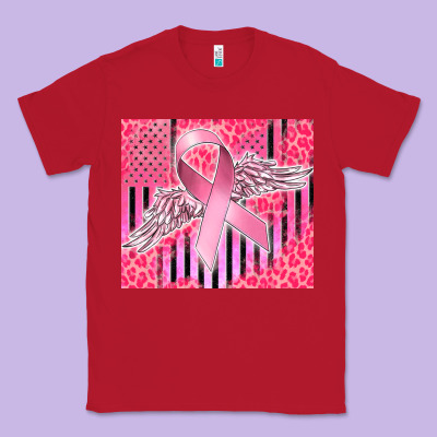 Cancer Awareness American Flag Classic Tee Designed By Cowgirlartshop