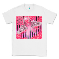 White cancer awareness american flag Classic Tee - CowGirlArtShop