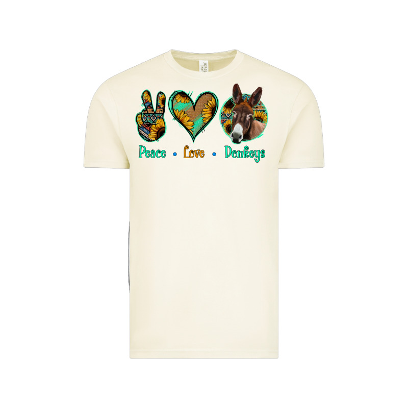 Peace Love Donkeys Vintage Tee by Jasminsmagicworld | Teevron