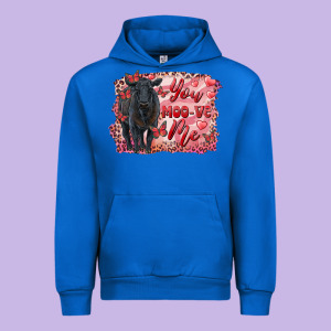 You Moo Ve  Me Black Angus Urban Hoodie Designed By Ranaportraitstore
