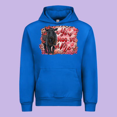 You Moo Ve  Me Black Angus Urban Hoodie Designed By Ranaportraitstore