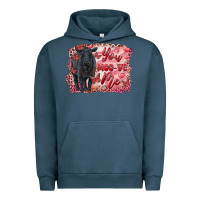 Pigment Midnight Navy you moo ve  me black angus Urban Hoodie - RanaPortraitStore