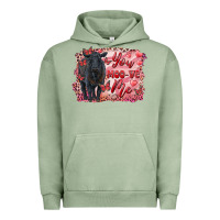 Pigment Oil Green you moo ve  me black angus Urban Hoodie - RanaPortraitStore