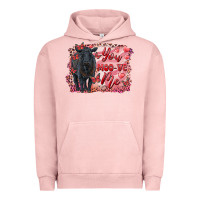 Pigment Salmon you moo ve  me black angus Urban Hoodie - RanaPortraitStore