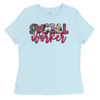 Baby Blue social worker Ladies Tee - OliviaCreatesArt