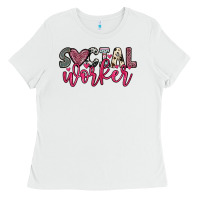 White social worker Ladies Tee - OliviaCreatesArt