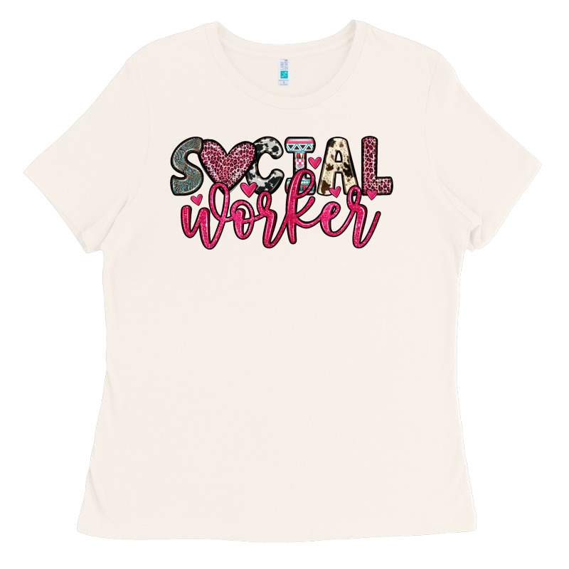 Social Worker Ladies Tee by OliviaCreatesArt | Teevron
