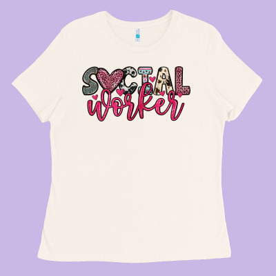 Social Worker Ladies Tee Designed By Oliviacreatesart